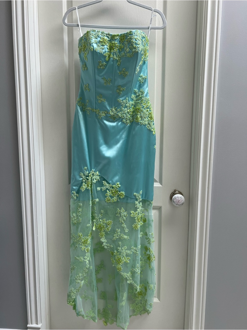 Teal Beaded Jovani Dress